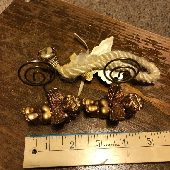 Gold Plated Angel Babies Christmas ornaments Decor - Picture 2 of 3